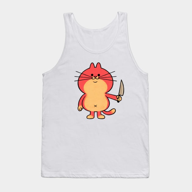 Knife cat Tank Top by sadwastelander